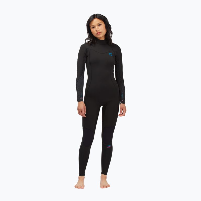 Pianka do pływania damska Billabong 4/3 mm Synergy Back Zip black palms 6