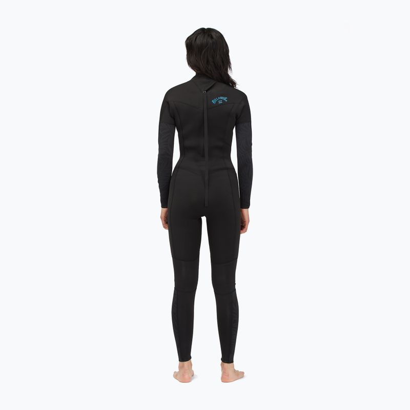 Pianka do pływania damska Billabong 4/3 mm Synergy Back Zip black palms 7