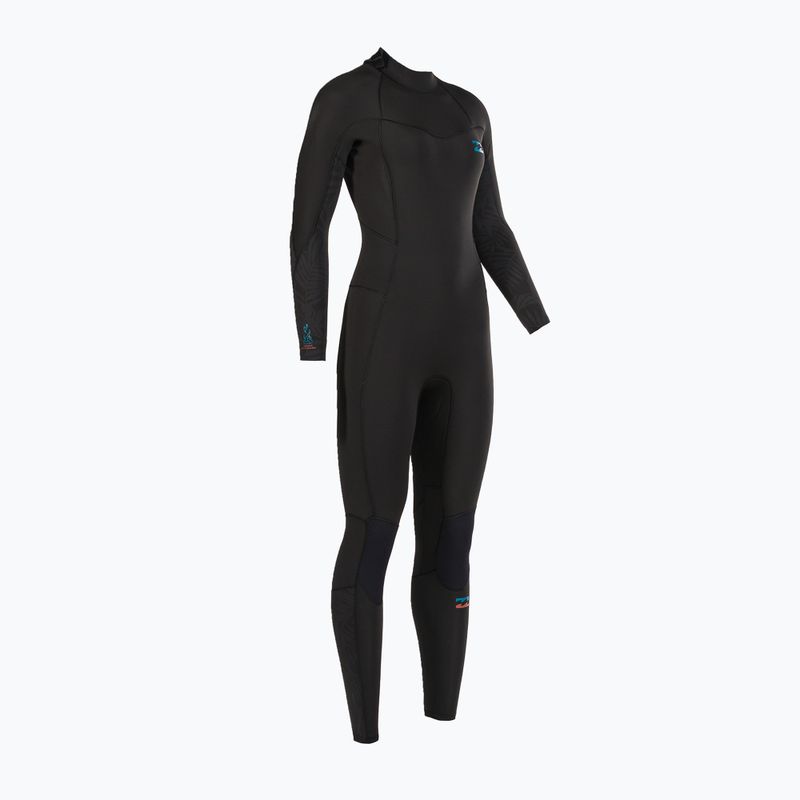 Pianka do pływania damska Billabong 4/3 mm Synergy Back Zip black palms