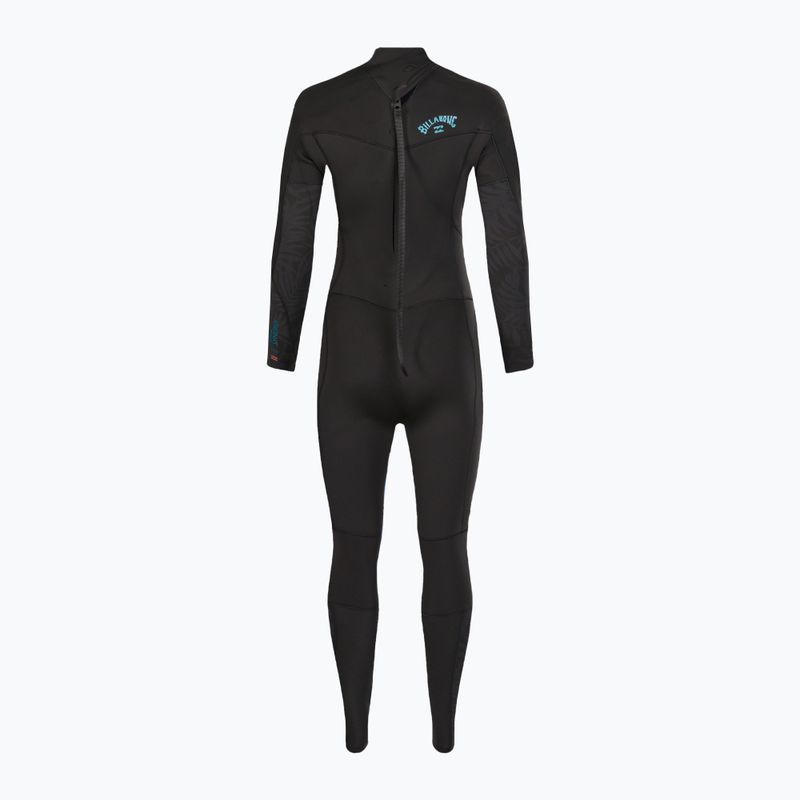 Pianka do pływania damska Billabong 4/3 mm Synergy Back Zip black palms 3