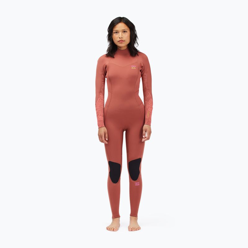 Pianka do pływania damska Billabong 4/3 mm Synergy Back Zip red 6
