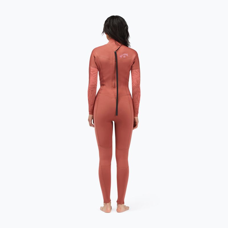 Pianka do pływania damska Billabong 4/3 mm Synergy Back Zip red 7