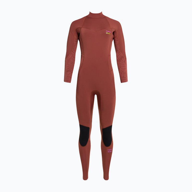 Pianka do pływania damska Billabong 4/3 mm Synergy Back Zip red 2