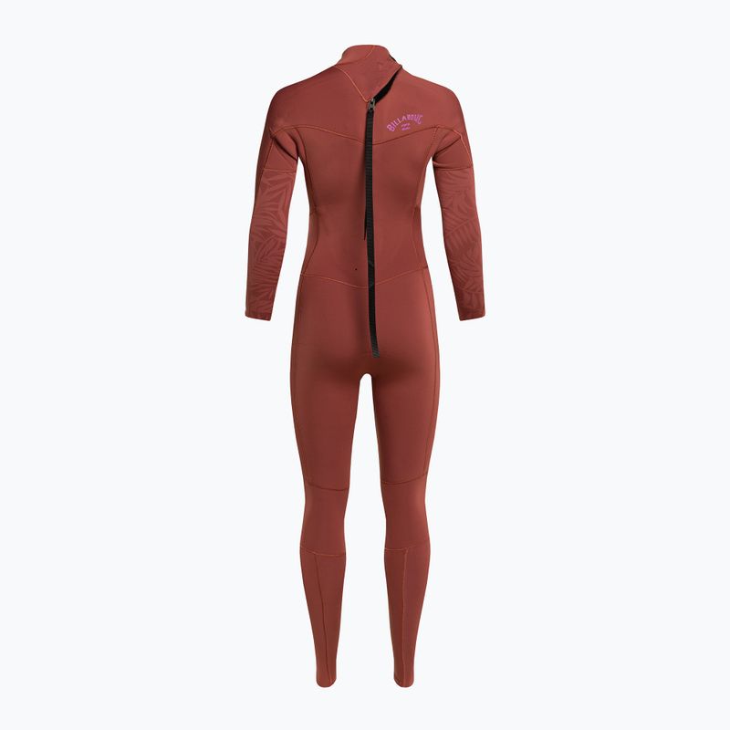 Pianka do pływania damska Billabong 4/3 mm Synergy Back Zip red 3