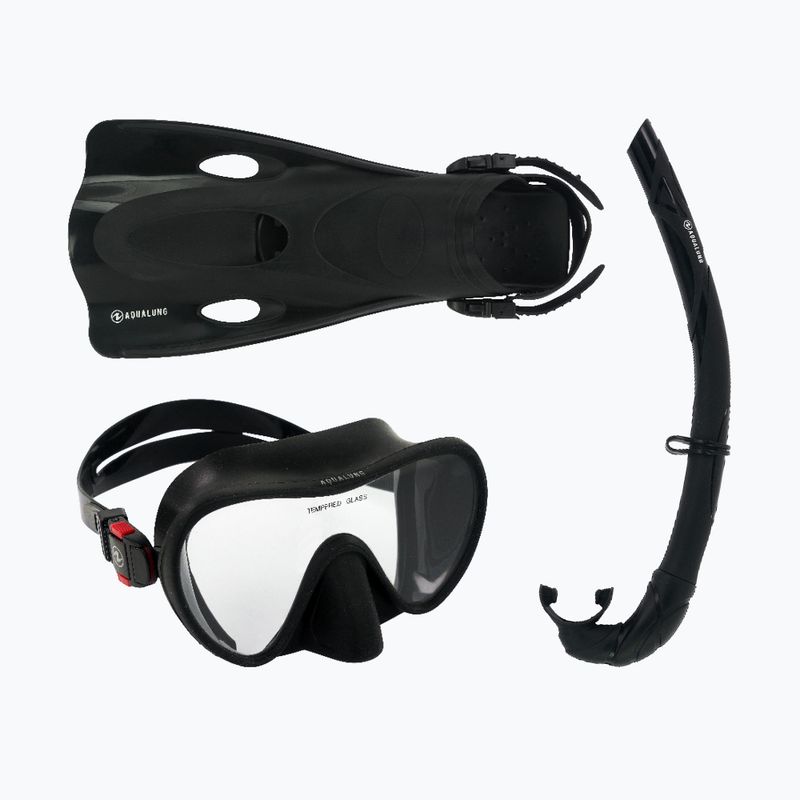 Zestaw do snorkelingu Aqualung Nabul Set black/black 14