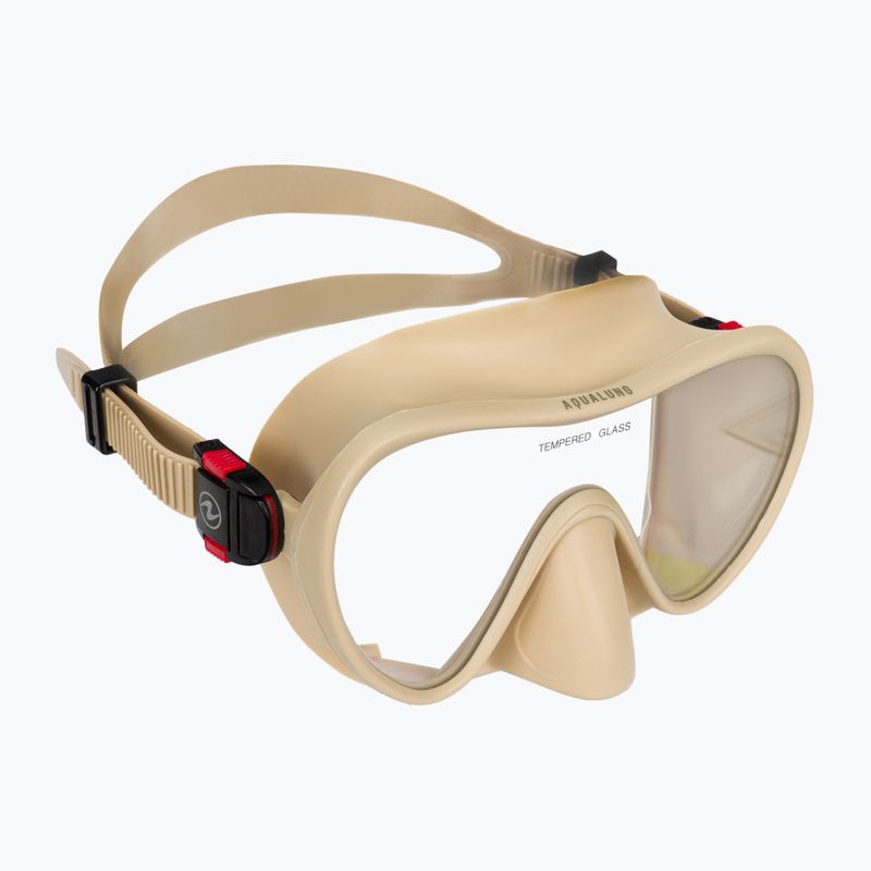 Zestaw do snorkelingu Aqualung Nabul Set beige/dark green 2