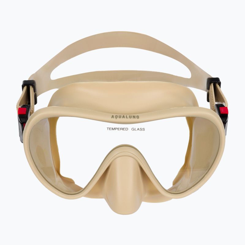 Zestaw do snorkelingu Aqualung Nabul Set beige/dark green 3