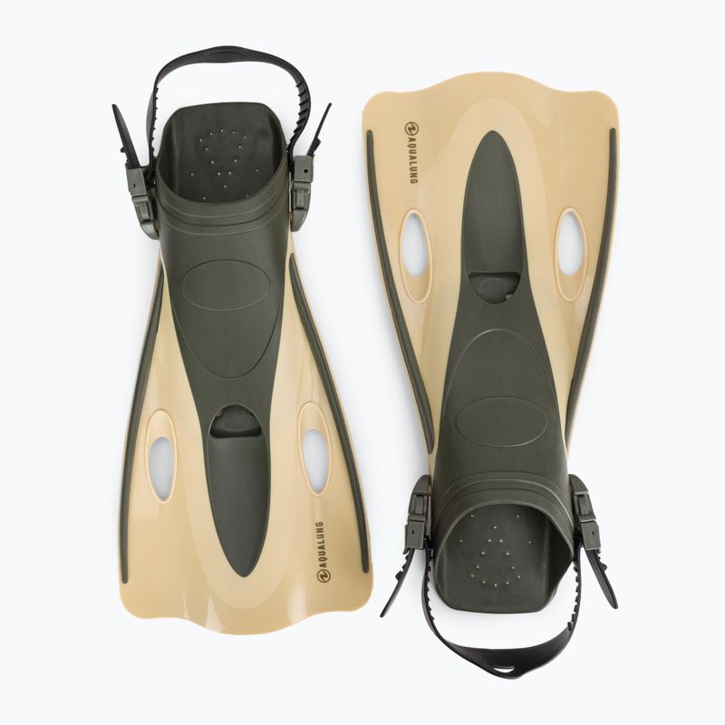 Zestaw do snorkelingu Aqualung Nabul Set beige/dark green 11