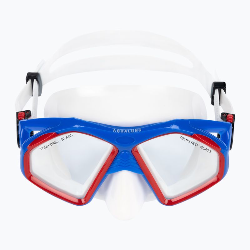 Zestaw do snorkelingu Aqualung Hawkeye Combo white/blue/red 2