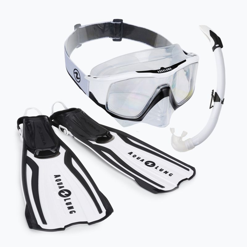 Zestaw do snorkelingu Aqualung Vita Set white/black