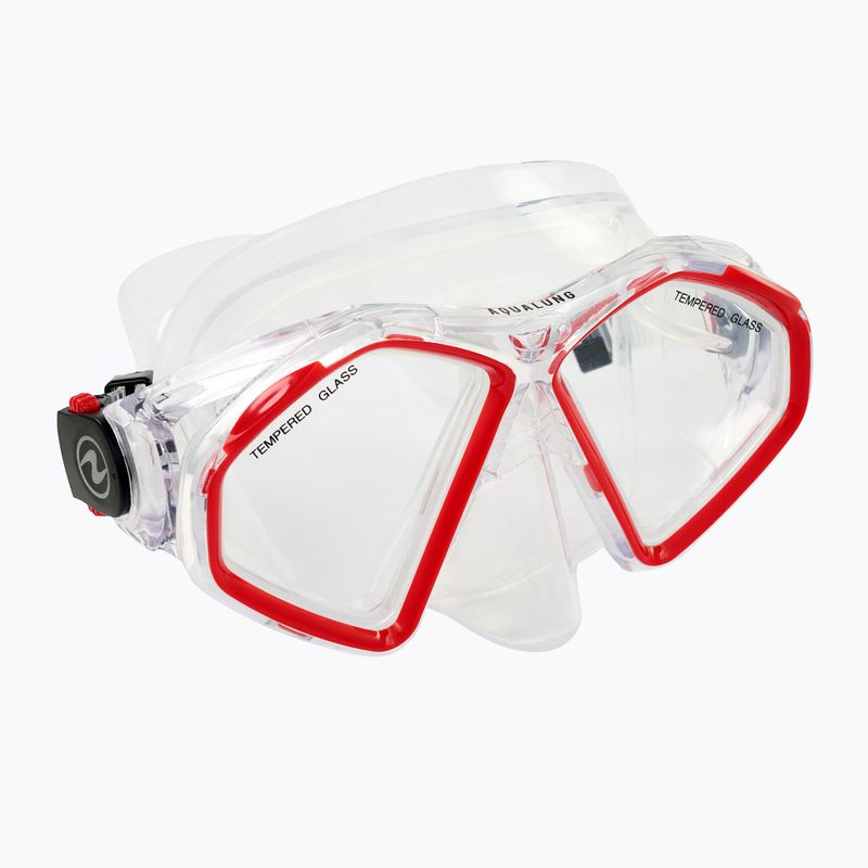 Maska do snorkelingu Aqualung Hawkeye transparent/red 6