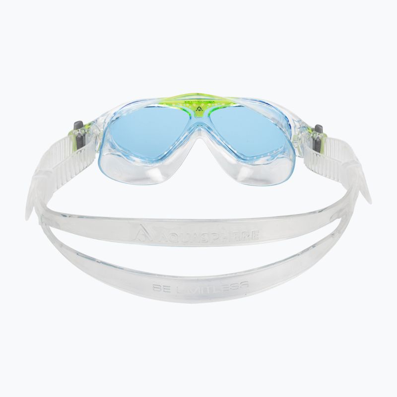 Maska do pływania dziecięca Aquasphere Vista transparent/bright green/blue 5