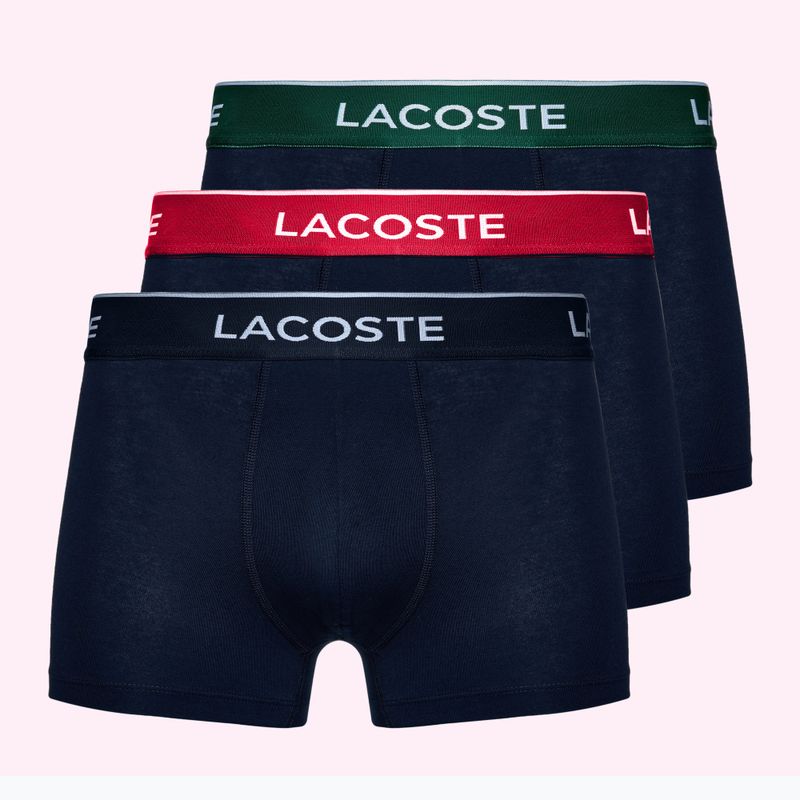 Bokserki Lacoste 5H3401 3 pary navy blue/green/red/navy