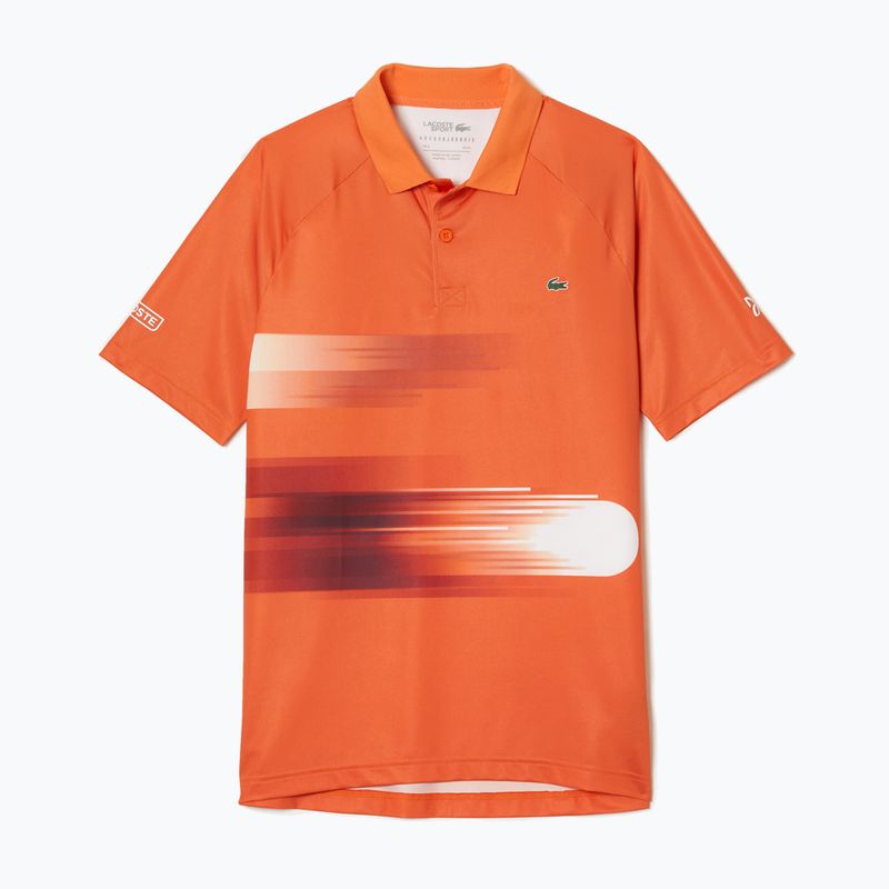 Koszulka polo męska Lacoste DH0853 mandarin tree orange/white