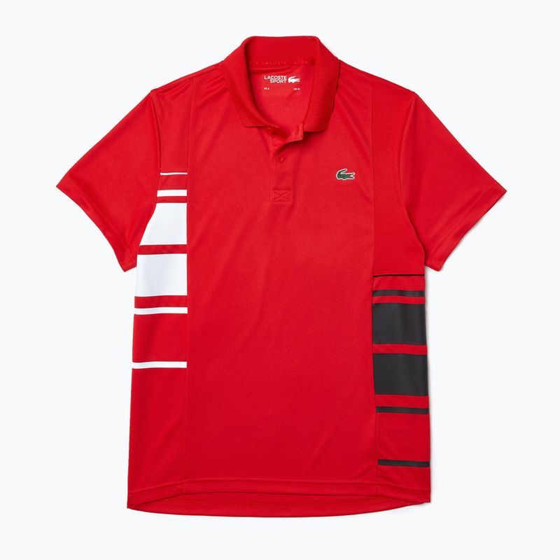 Koszulka polo męska Lacoste DH0866 fireman/white/black
