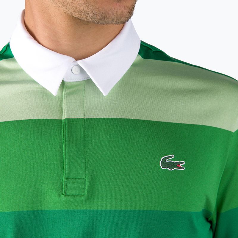Koszulka polo męska Lacoste DH0872 white/wormwood/chervil 5