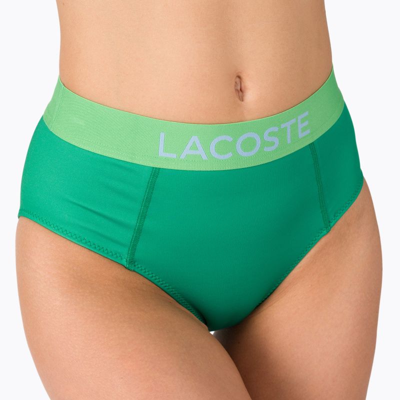 Dół od stroju kąpielowego Lacoste MF3390 fluorine green/cricket/overview 4
