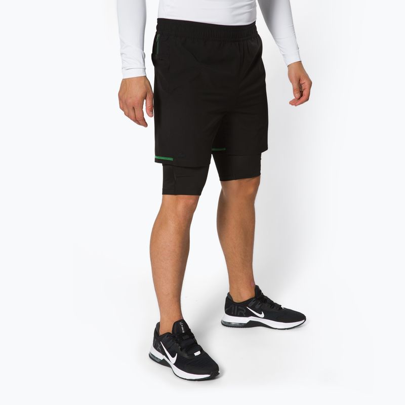 Spodenki męskie Lacoste GH1041 black/black green