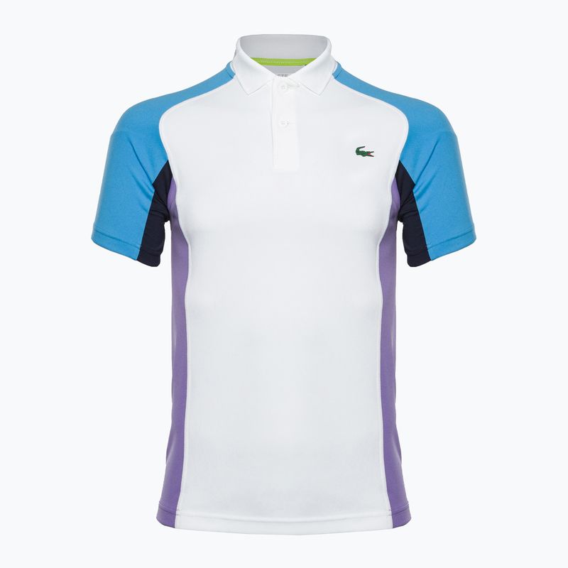 Koszulka polo męska Lacoste DH9265 white/argentine blue navy