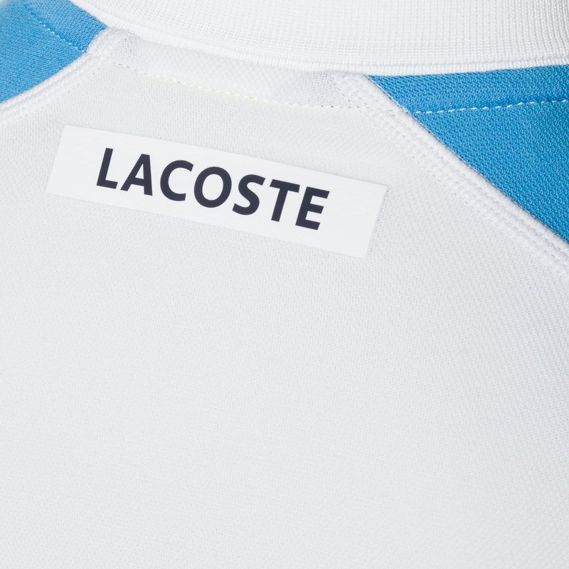 Koszulka polo męska Lacoste DH9265 white/argentine blue navy 4