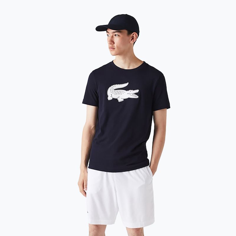 Koszulka męska Lacoste TH2042 navy blue/white 2