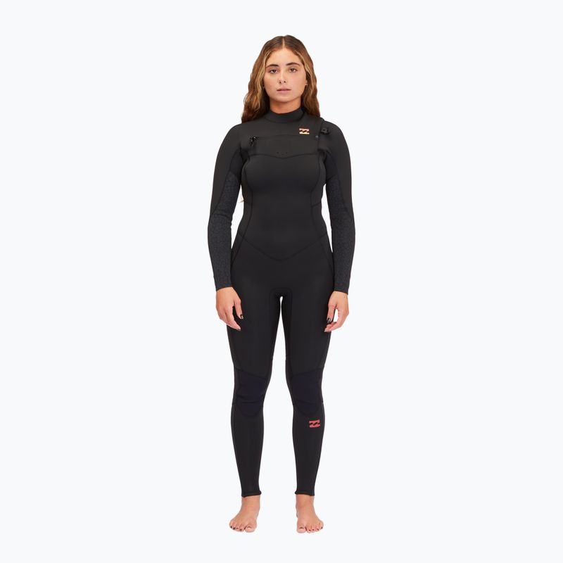 Pianka do pływania damska Billabong 5/4 mm Synergy Chest Zip wild black