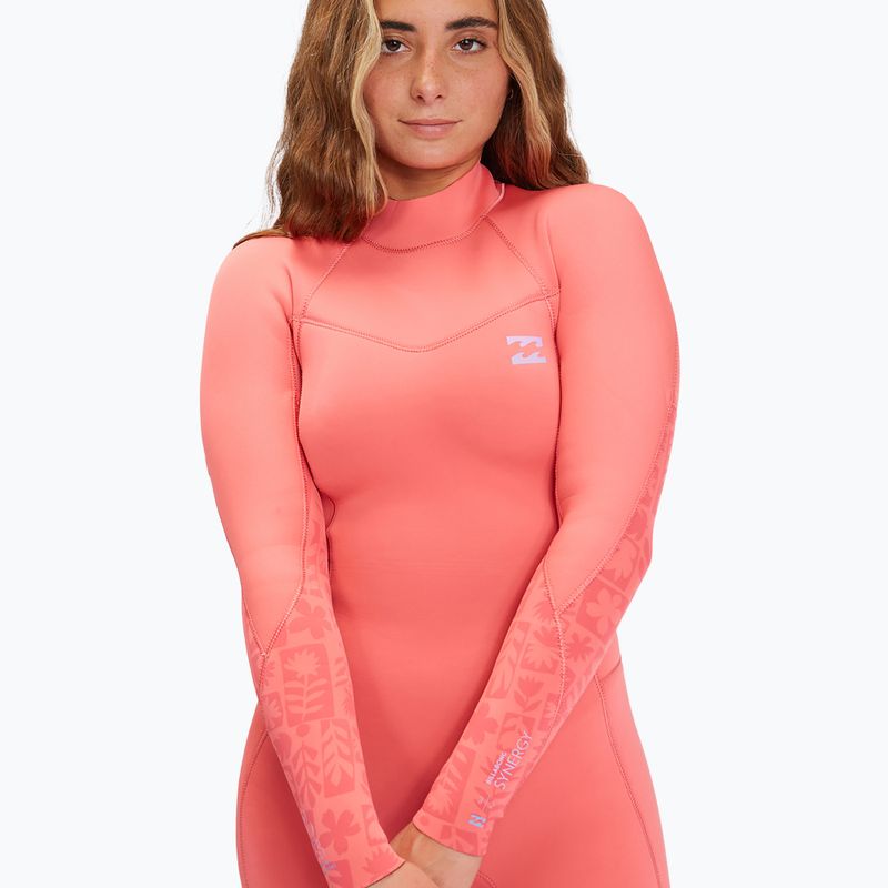 Pianka do pływania damska Billabong 4/3 mm Synergy Back Zip 2022 vintage coral 4
