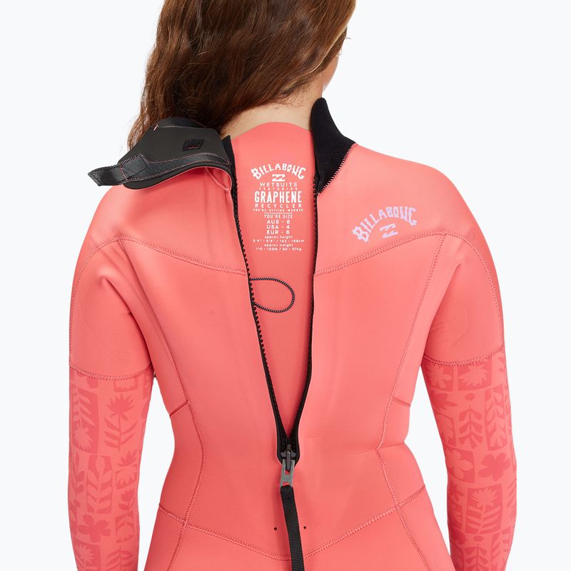 Pianka do pływania damska Billabong 4/3 mm Synergy Back Zip 2022 vintage coral 5