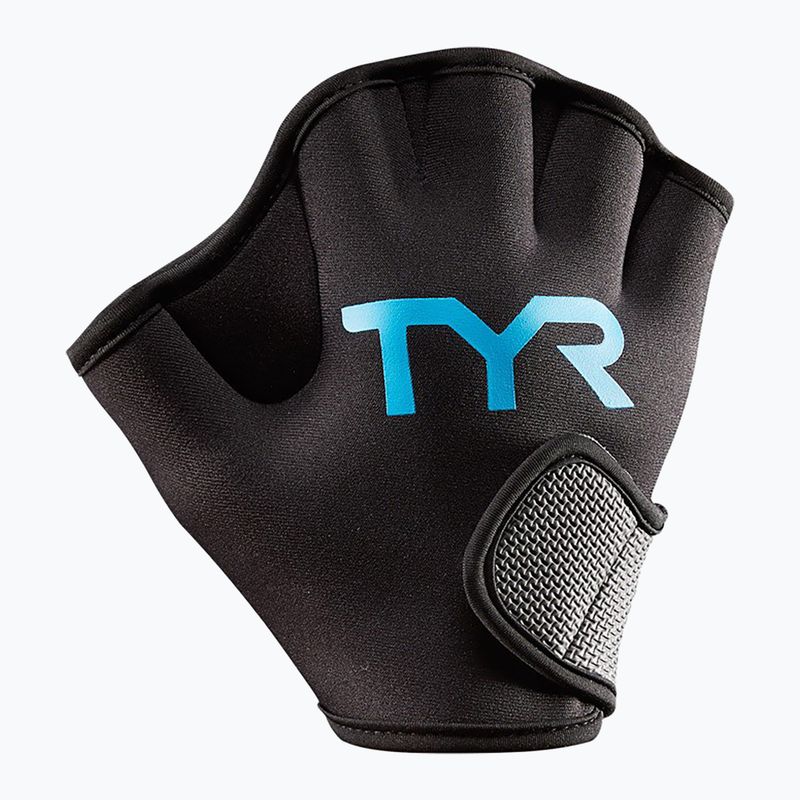 Rękawice pływackie TYR Aquatic Resistance black/blue