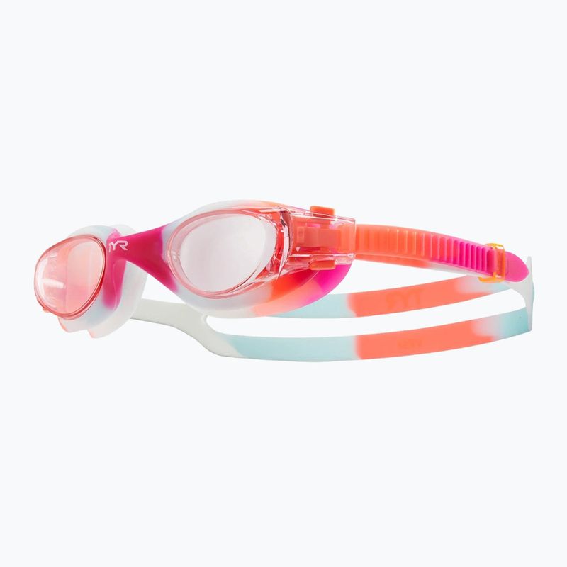 Okulary do pływania dziecięce TYR Vesi Tie Dye pink/white