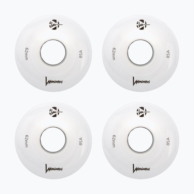 Kółka do rolek FR Skates Luminous Led Quad Wheel 62mm/85A Sixies 6LED X4 white 2