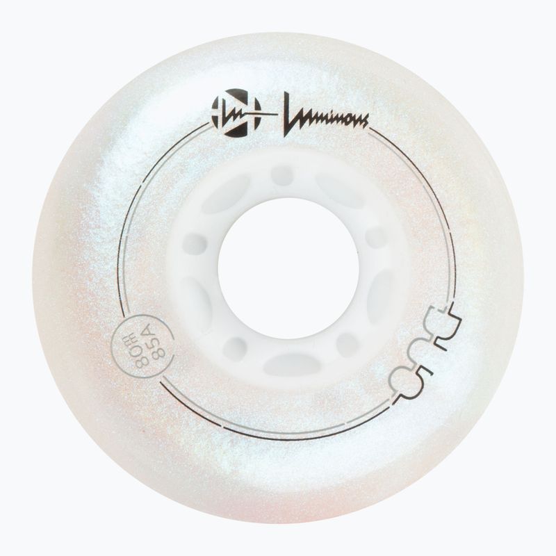 Kółka do rolek Luminous Led Wheels Duo 80mm/85A X4 white/pearl 3