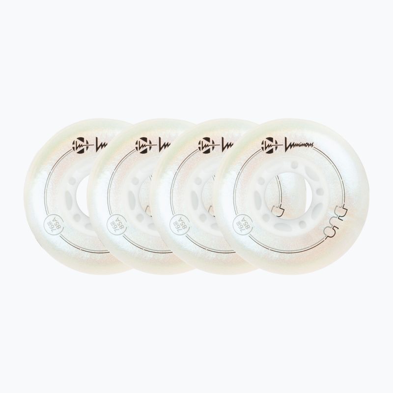 Kółka do rolek Luminous Led Wheels Duo 76mm/85A X4 white/pearl