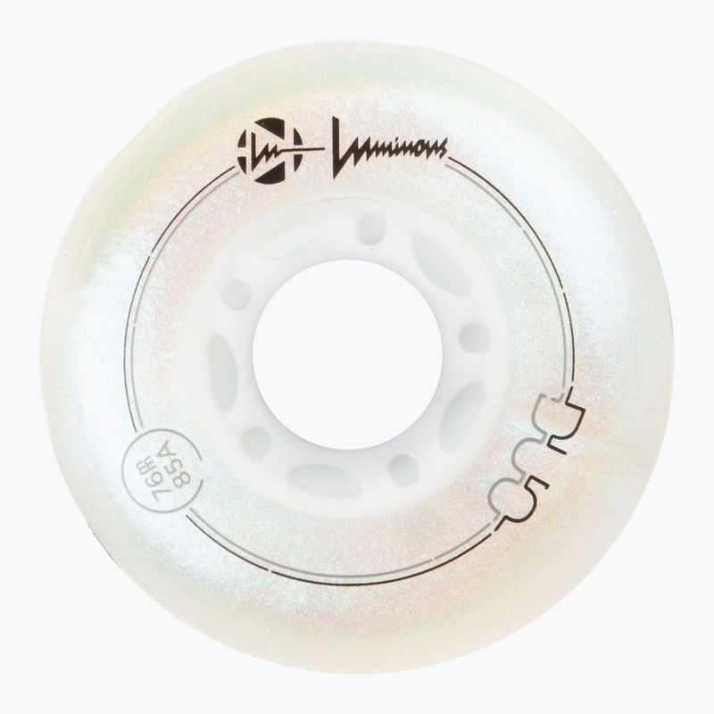 Kółka do rolek Luminous Led Wheels Duo 76mm/85A X4 white/pearl 3