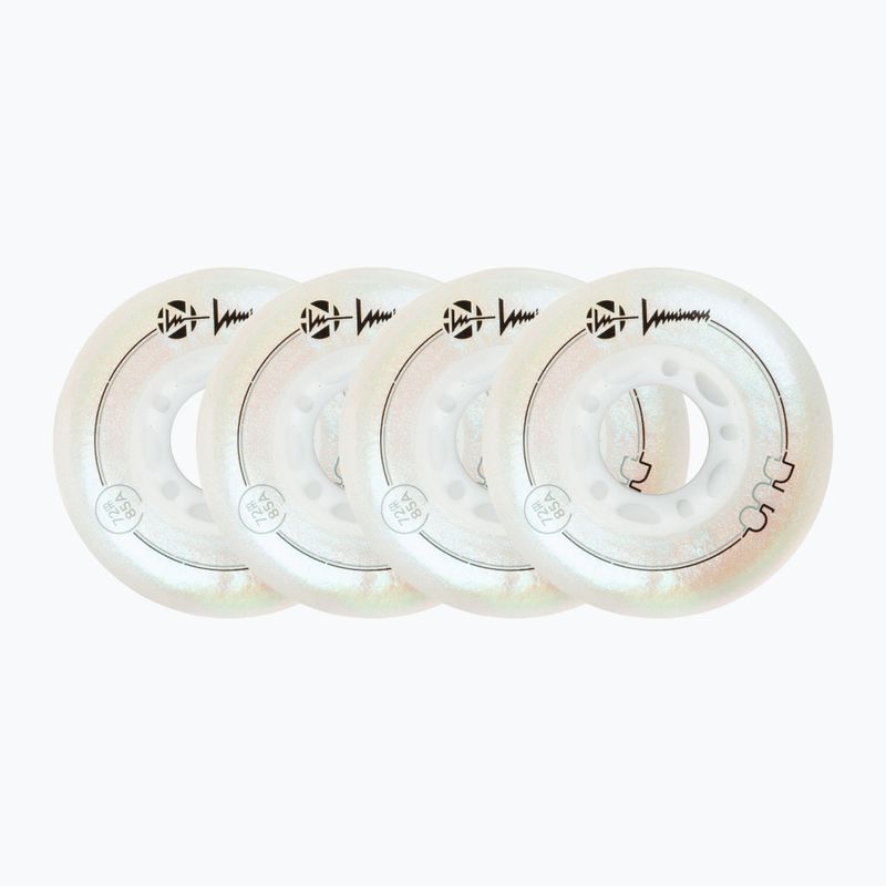 Kółka do rolek Luminous Led Wheels Duo 72mm/85A X4 white/pearl