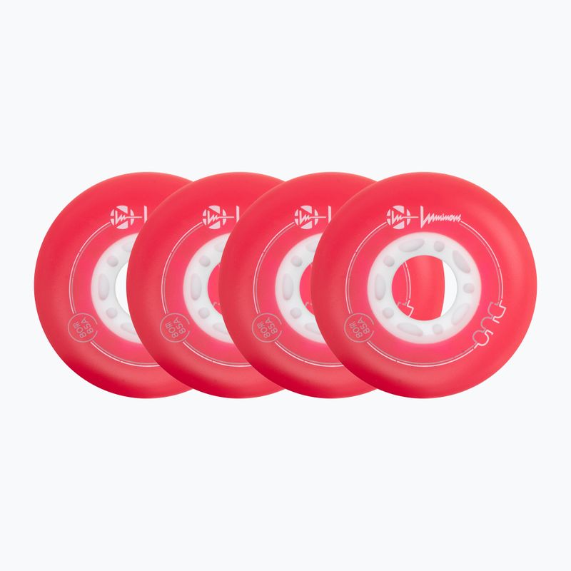 Kółka do rolek Luminous Led Wheels Duo 80mm/85A X4 red/blue