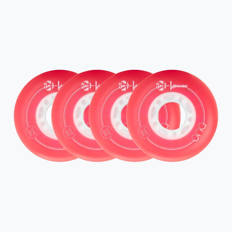 Kółka do rolek Luminous Led Wheels Duo 76mm/85A X4 red/blue
