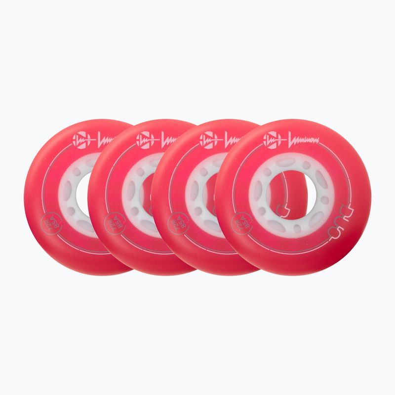 Kółka do rolek Luminous Led Wheels Duo 72mm/85A X4 red/blue