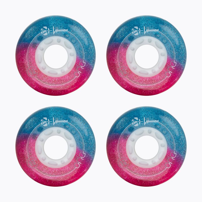 Kółka do rolek Luminous Led Wheels Duo 76mm/85A X4 galaxy/purple 2