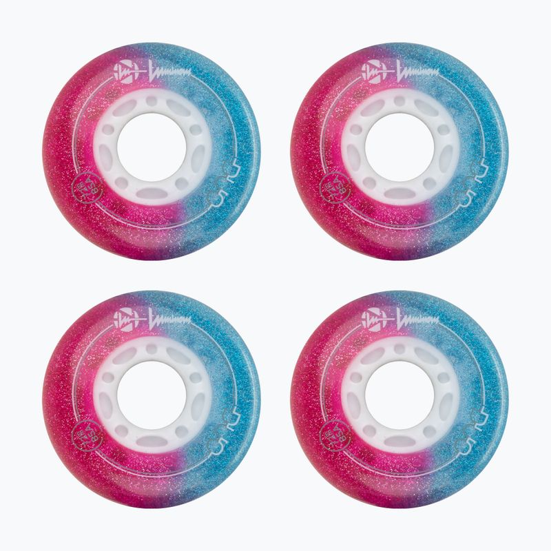 Kółka do rolek Luminous Led Wheels Duo 72mm/85A X4 galaxy/purple 2