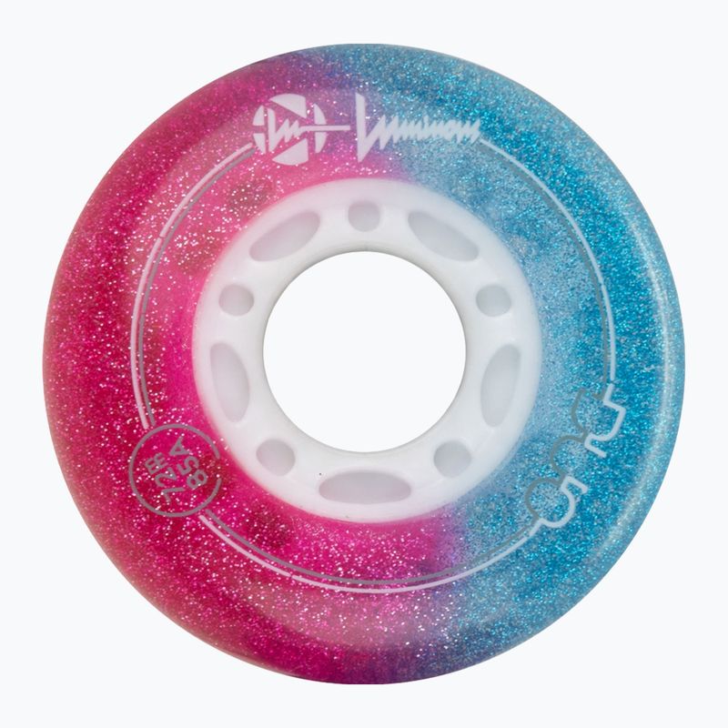 Kółka do rolek Luminous Led Wheels Duo 72mm/85A X4 galaxy/purple 3