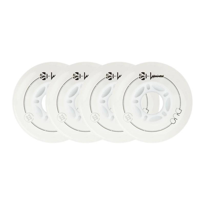 Kółka do rolek Luminous Led Wheels Duo 84mm/85A X4 white/blue 6