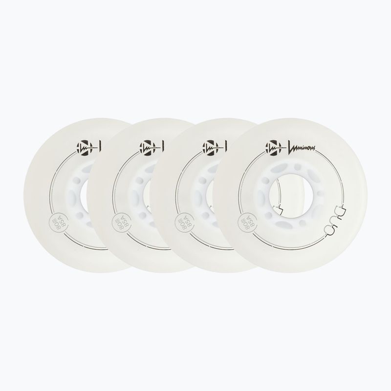 Kółka do rolek Luminous Led Wheels Duo 80mm/85A X4 white/blue