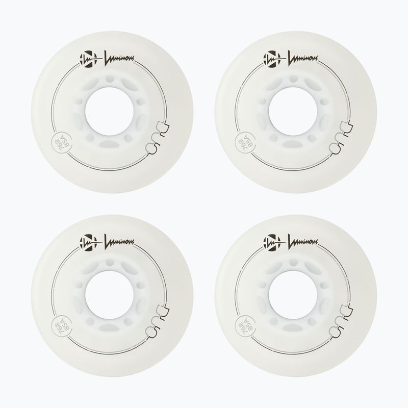 Kółka do rolek Luminous Led Wheels Duo 76mm/85A X4 white/blue 2