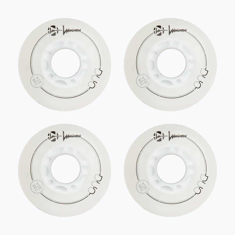 Kółka do rolek Luminous Led Wheels Duo 72mm/85A X4 white/blue 2
