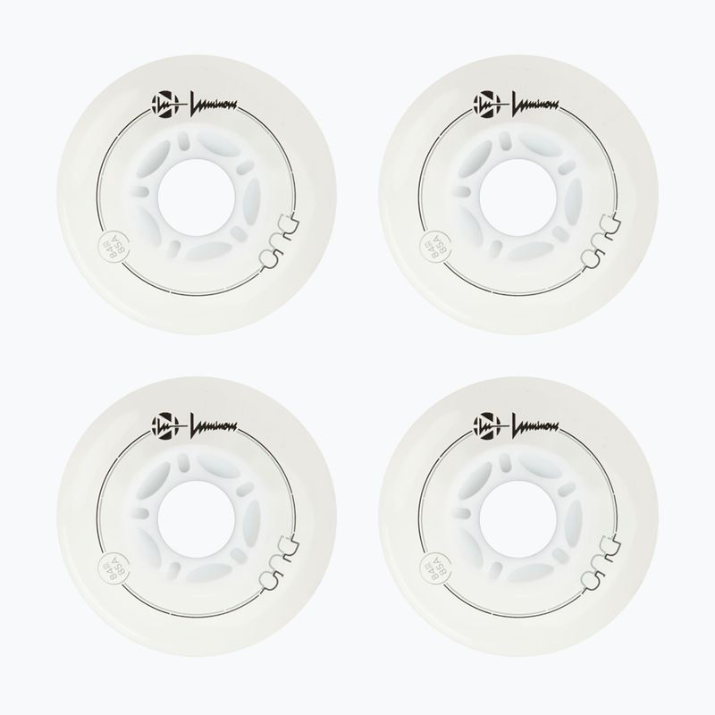 Kółka do rolek Luminous Led Wheels Duo 84mm/85A X4 white/red 2