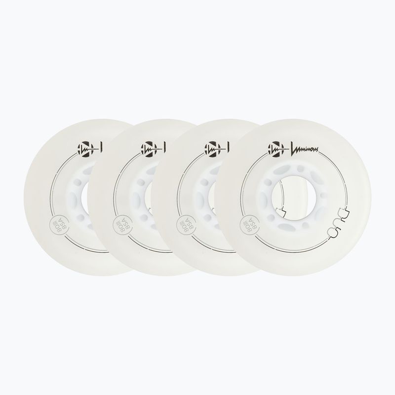 Kółka do rolek Luminous Led Wheels Duo 80mm/85A X4 white/red