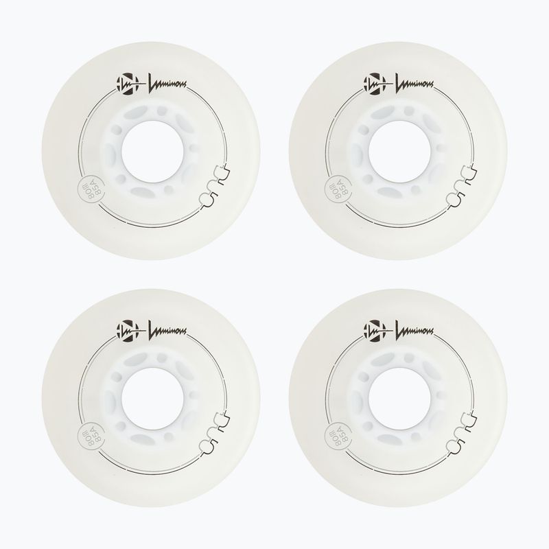 Kółka do rolek Luminous Led Wheels Duo 80mm/85A X4 white/red 2