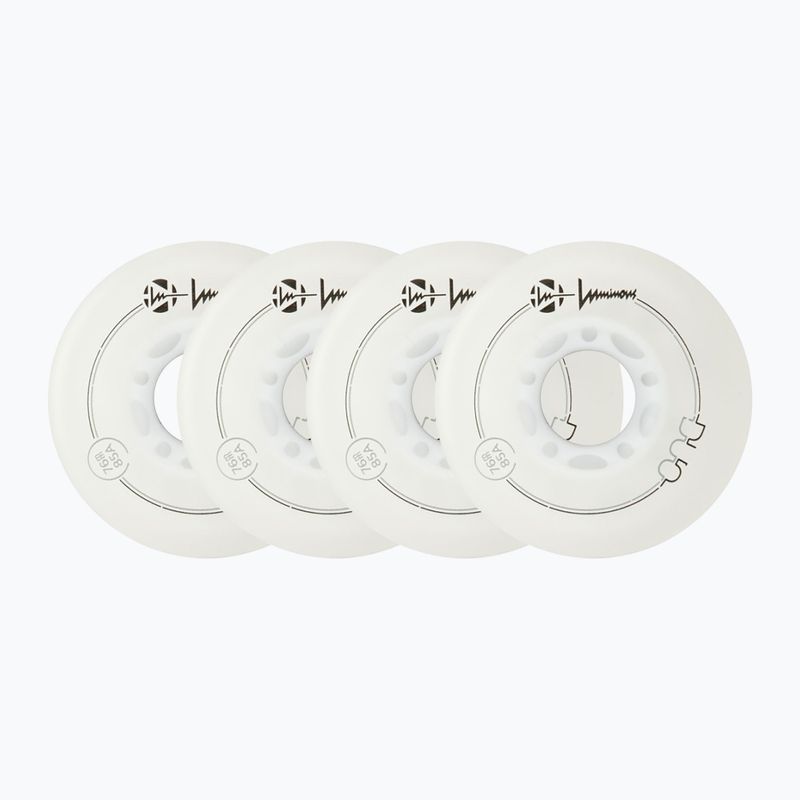 Kółka do rolek Luminous Led Wheels Duo 76mm/85A X4 white/red