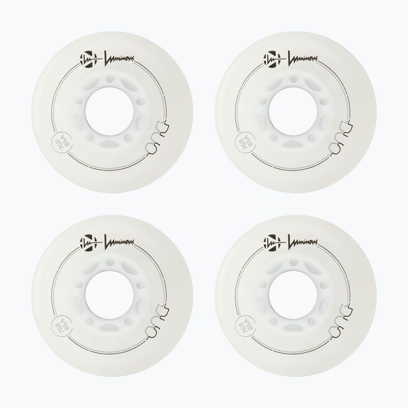 Kółka do rolek Luminous Led Wheels Duo 76mm/85A X4 white/red 2